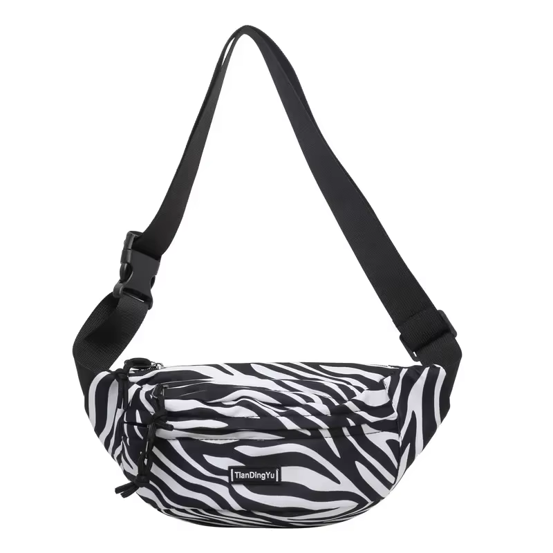 Vintage léopard imprimé Fanny Packs pour femmes mode zèbre rayure taille sac Portable femme taille P