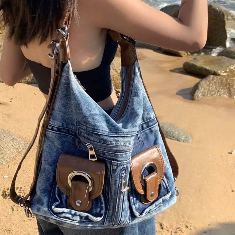 Un sac à dos polyvalent pour femmes, grand sac de niche, aspect haut de gamme, grande capacité, sac