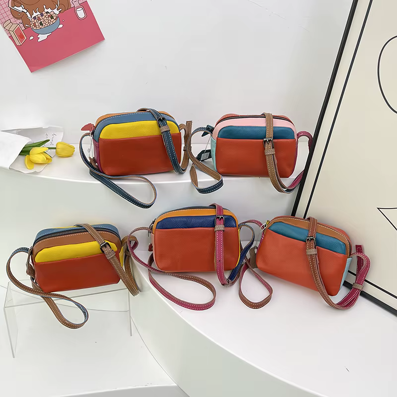 100% sac de messager en cuir véritable de luxe en cuir de vache pour femmes sacs à main femme de hau