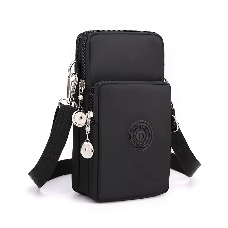 Sac de téléphone portable en nylon pour femme, porte-monnaie, sangle initiée, petits sacs à bandouli