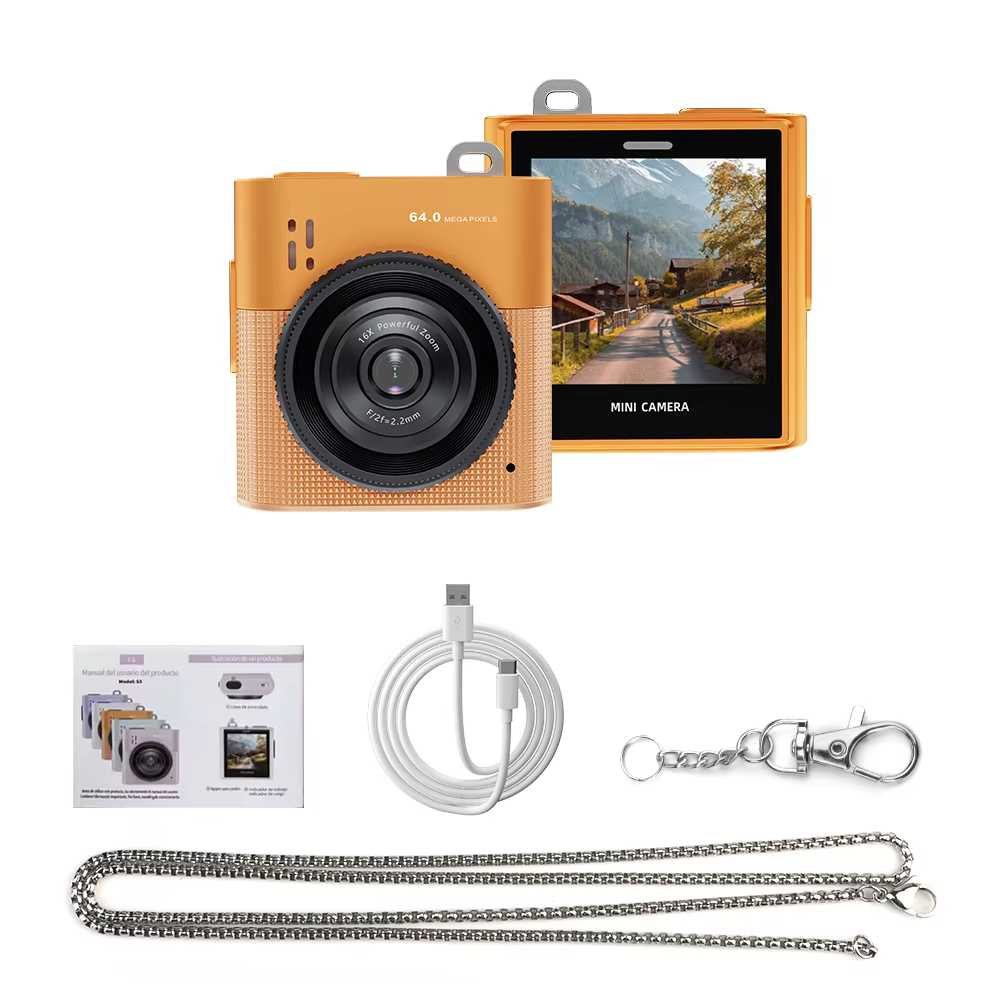 Caméra miniature S5 1080P HD rétro avec écran LCD de 1,4 pouce, caméra portable, très petite caméra 