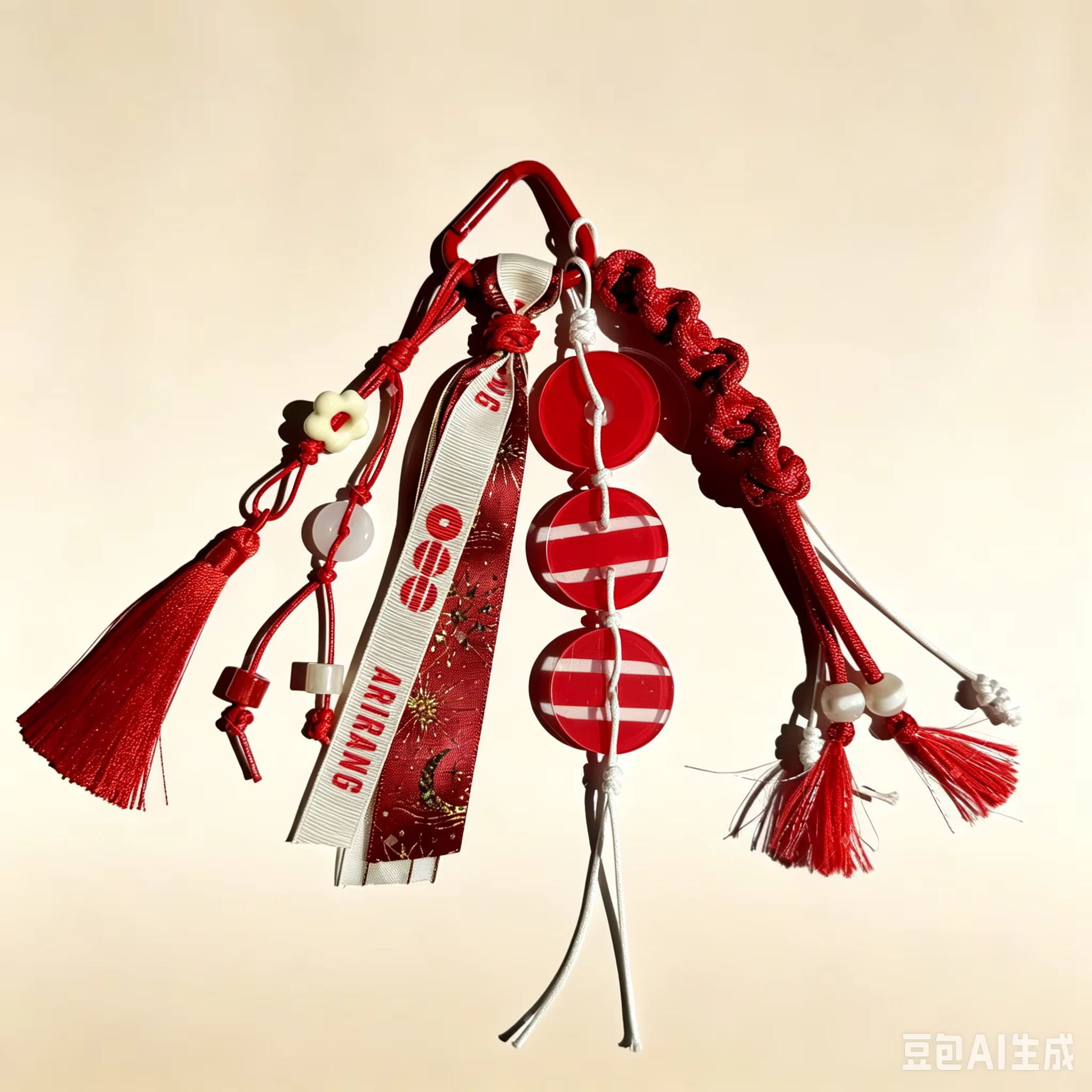 En stock : Charm de sac en corde tressée fait main Bte, pendentif lettre perlé mignon, porte-clés de