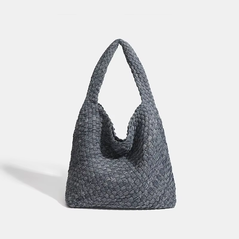 Sac à main de luxe pour femmes, marque originale, doux, polyvalent, Unique, tissé, fourre-tout, Deni