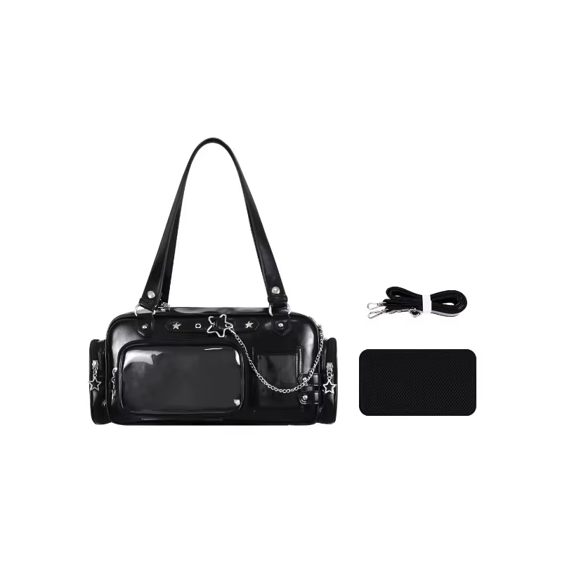 Nouveau sac Lolita Girl transparent, sac bandoulière japonais, sac à main coréen, sac à chaîne étoil