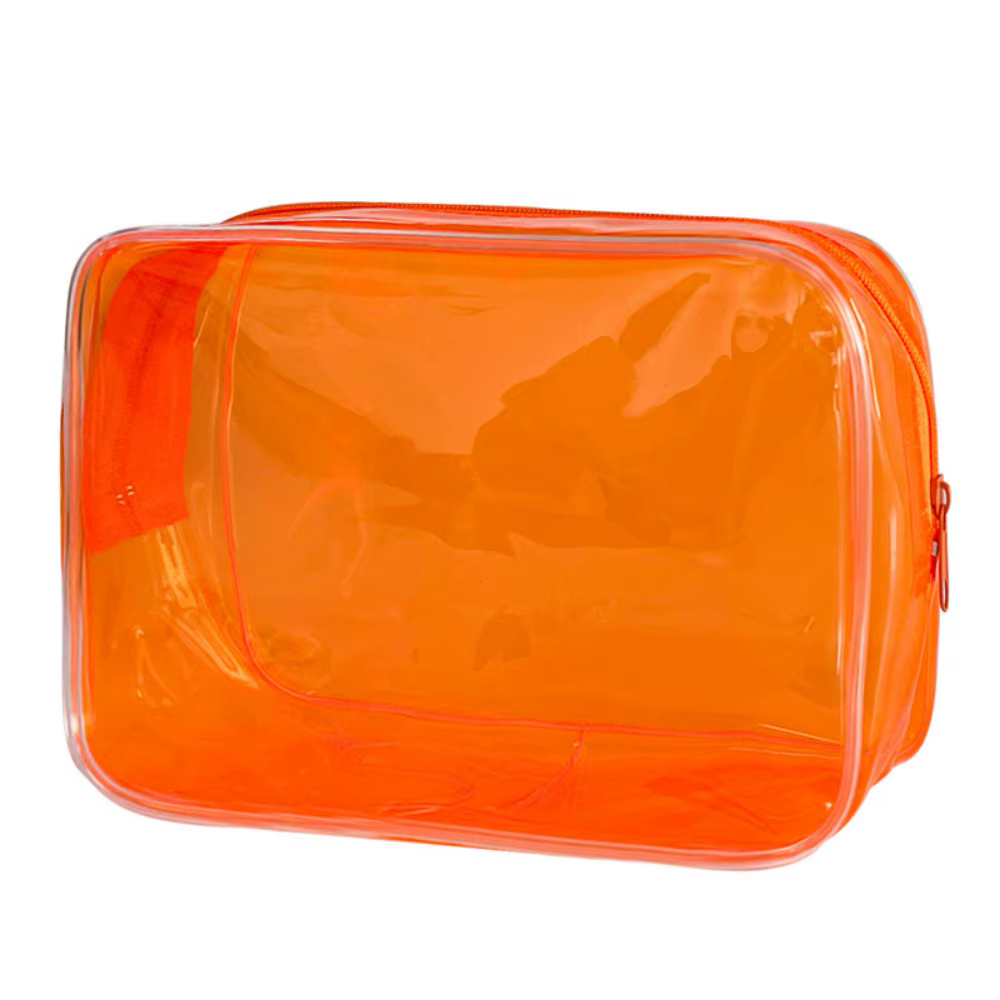 Sac à cosmétiques Transparent coloré, trousse de maquillage pour femmes, sac de lavage en gelée de P