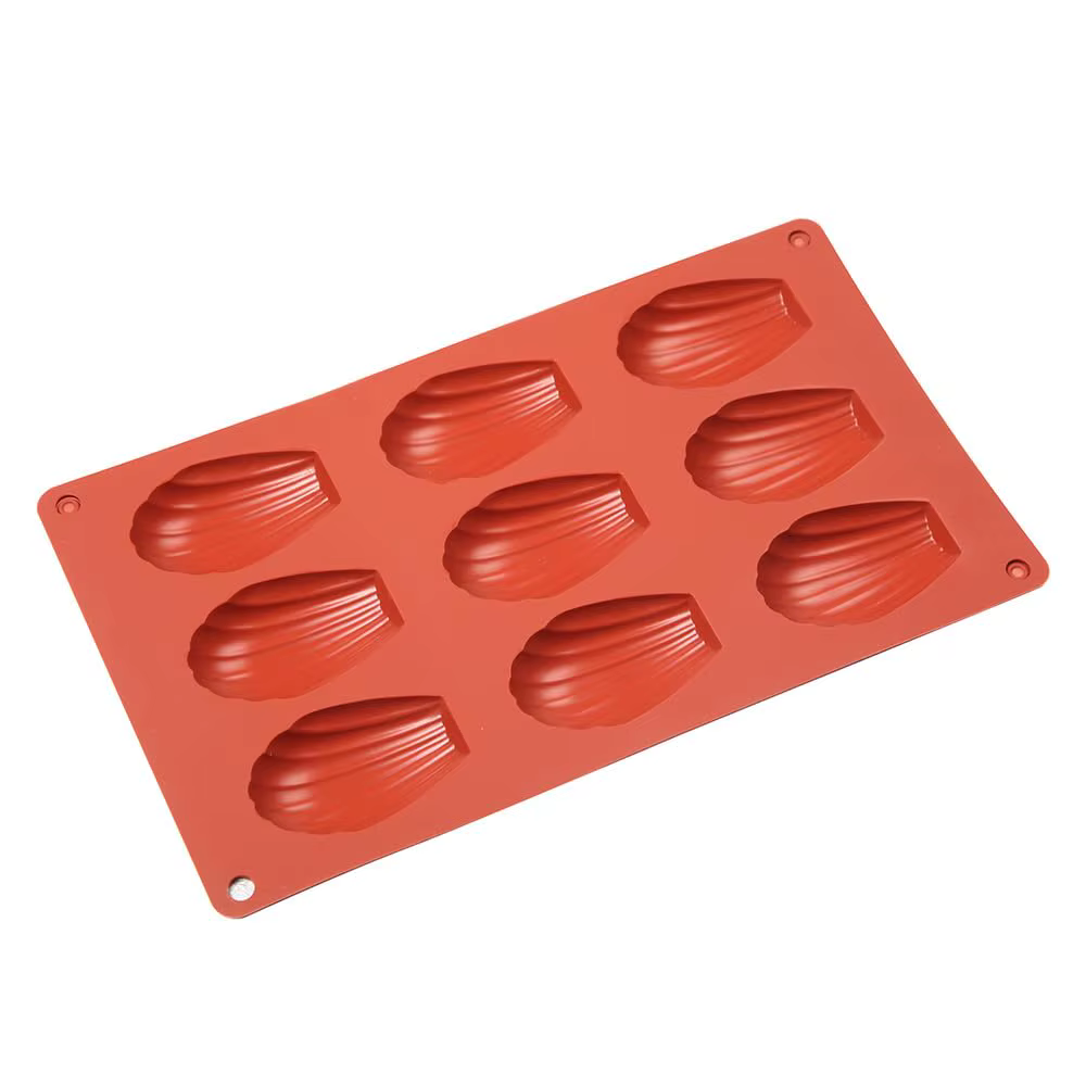 Moule de cuisson en forme de coquille de Madeleine en Silicone, 9 cavités, biscuit DIY, gelée, Puddi