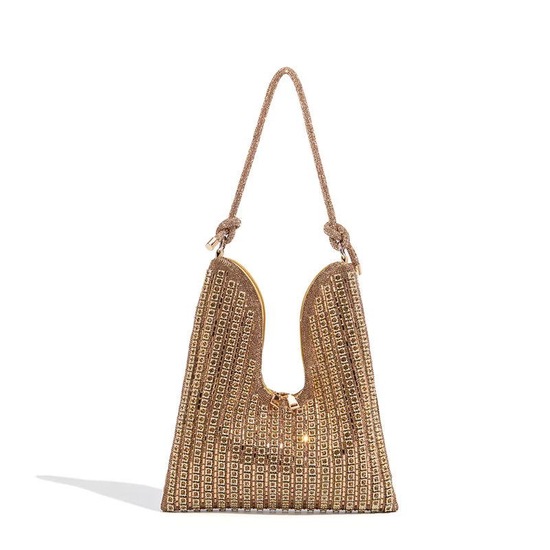 Sac à main en diamant, sac seau en strass pour femme, pochette de soirée, sac de banquet, sacs à ban