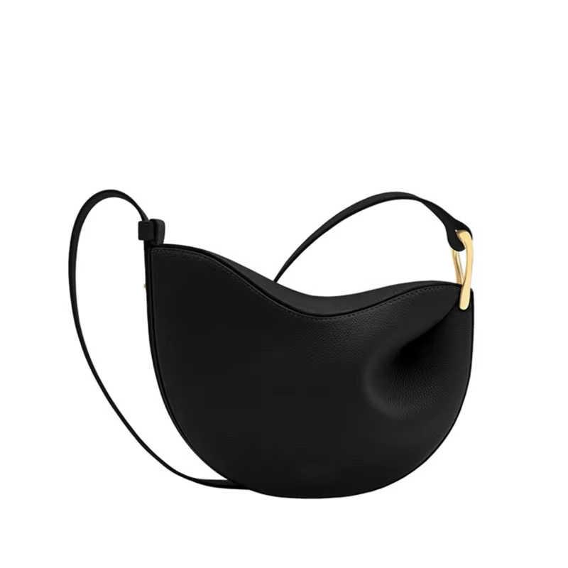 Sac bandoulière messager pour femme en cuir texturé litchi