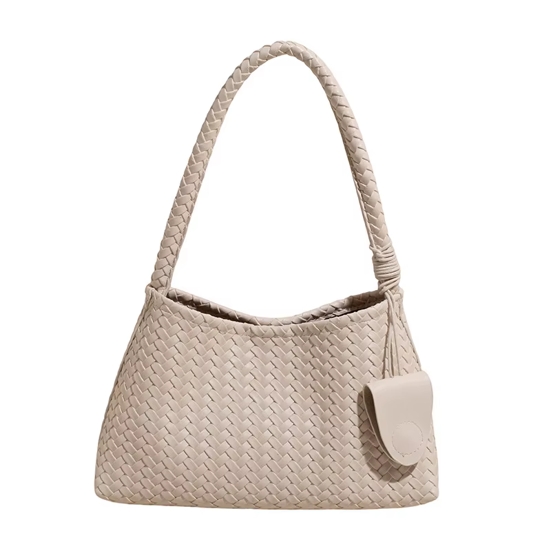 Sacs fourre-tout en cuir tressé tendance avec poignée supérieure tressée, sac à bandoulière chic et 