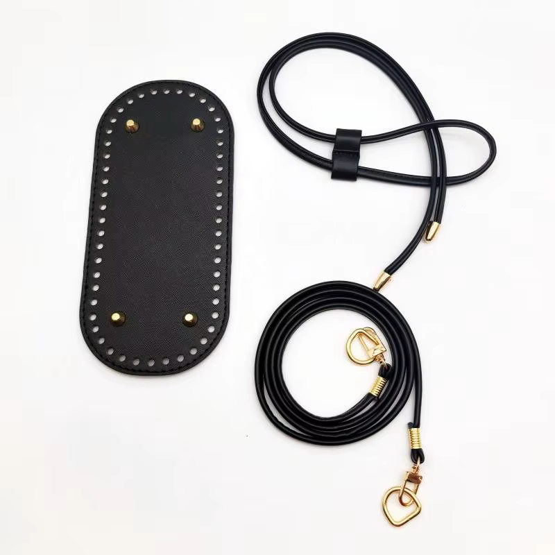 Kit de fabrication de sac DIY pour femmes, base de sac seau en cuir PU avec chaîne et sangle métalli