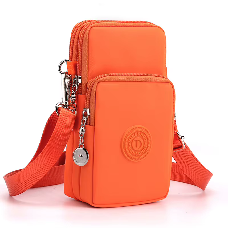 Téléphone portable femmes sac en Nylon sac de téléphone portable porte-monnaie sangle sac à bandouli