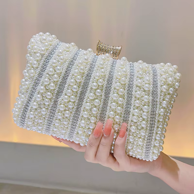 Pochette en perles pour femme, sac de soirée haute couture, sac de soirée pour cheongsam, sac de soi