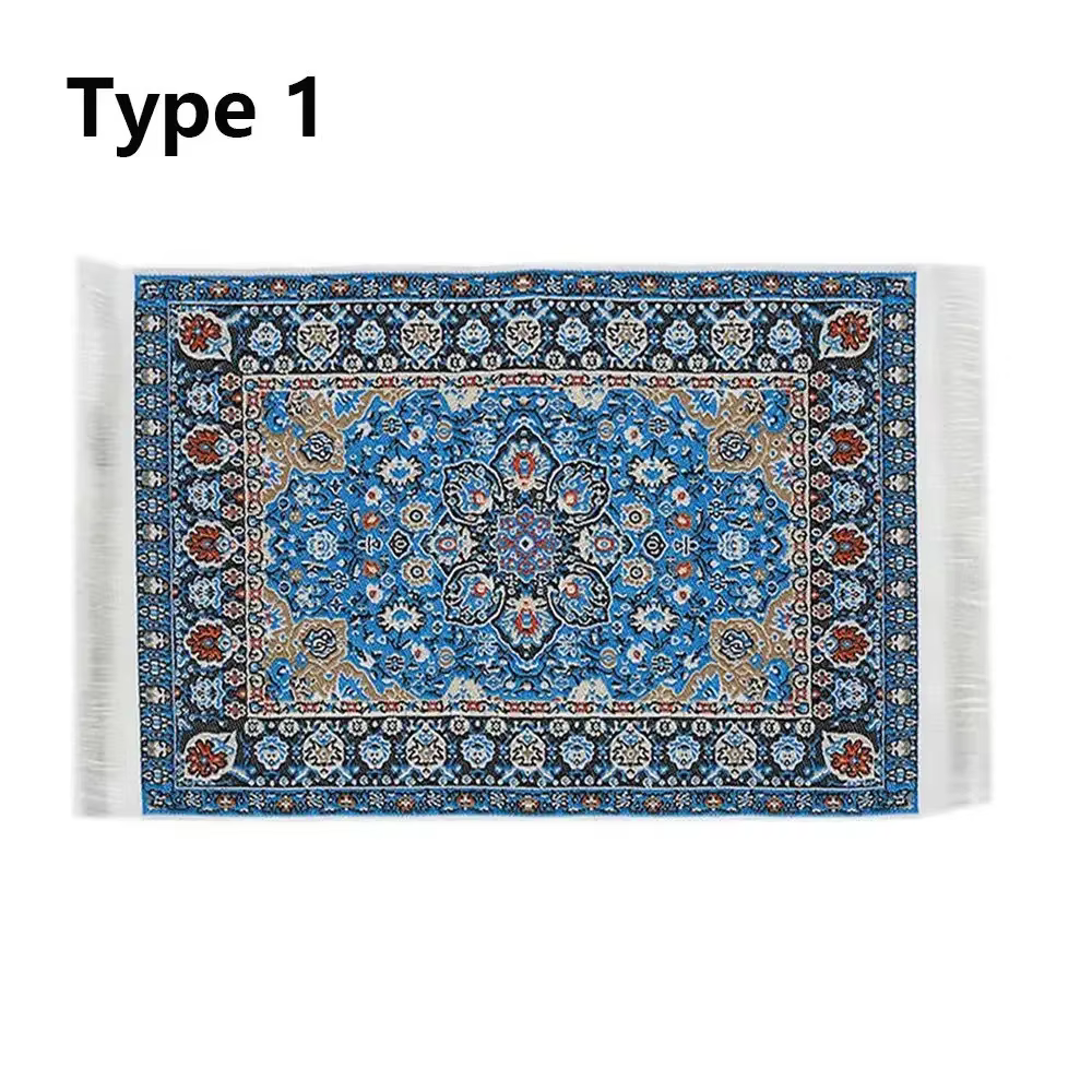 Jouet Mini maison décor Style turc Miniature tissage tapis revêtements de sol poupée accessoires mai