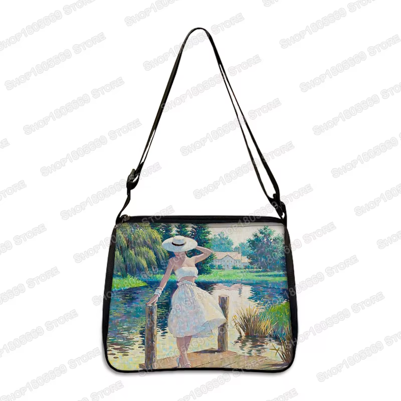 Van Gogh Art Print Initiated Sac à main pour femme, peinture à l'huile, tournesol, nuit étoilée, toi