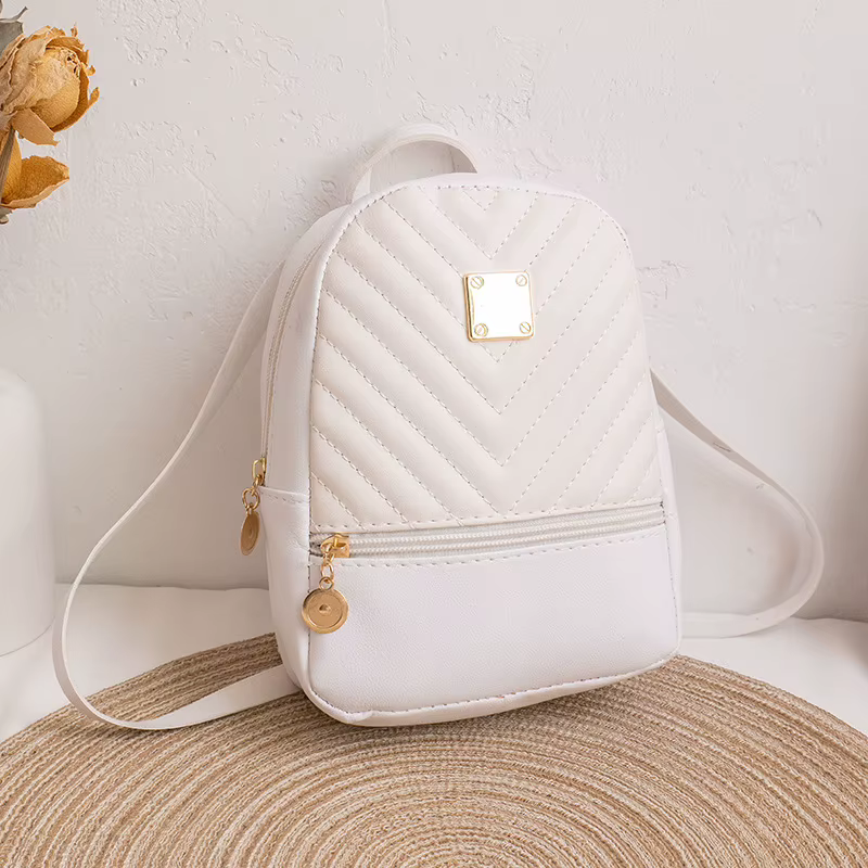 Mini sac à dos multifonctionnel en cuir PU pour femme, pack de poudres de téléphone pour femme, sac