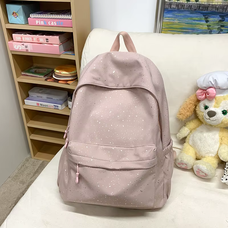 Solide Bling étudiant sac à dos sac étanche adolescent Bookbag Nylon fille sac à dos mode femmes Kaw