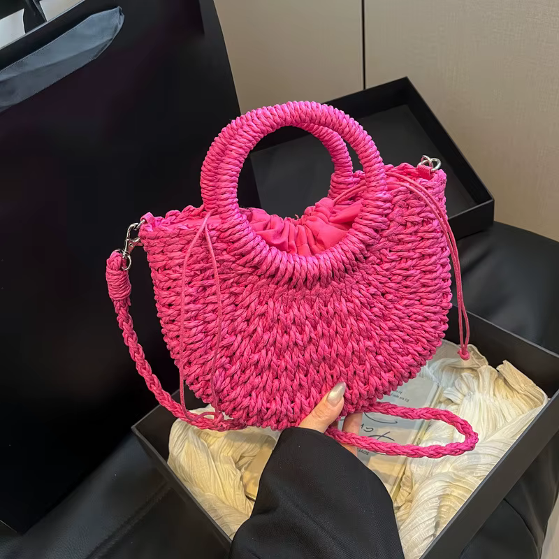 Sac à main en paille de Style bohème, sac de Shopping multifonctionnel de haute qualité adapté aux v
