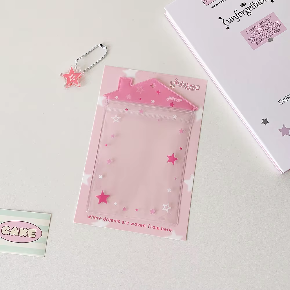 Sac de dessin animé pendentif porte-carte INS Transparent petite maison en forme de poupée sac de ra