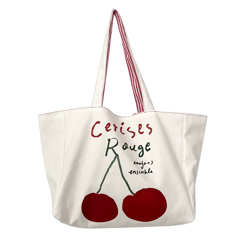Sac à bandoulière en toile pour femmes, Design réversible, sac à main en tissu de coton, sac à main 