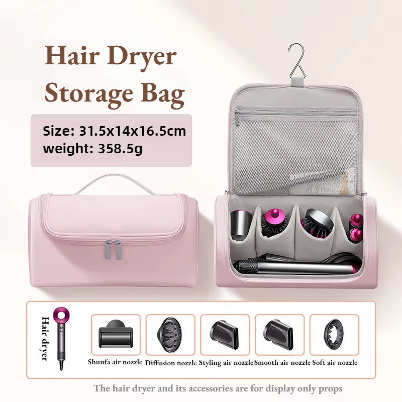 Sac de rangement pour sèche-cheveux de grande capacité, étui de voyage anti-poussière, pochette de r