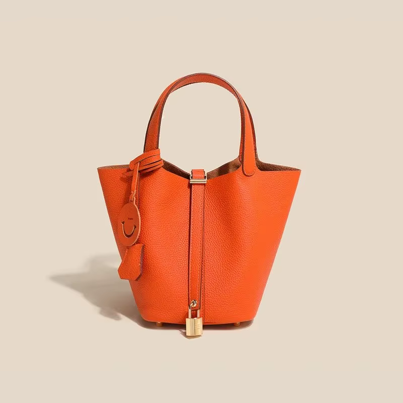 Sac à main seau transfrontalier pour femmes, panier en cuir Togo, nouvelle mode d'été, poche pour té
