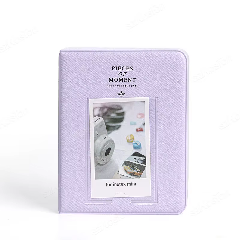Fujifilm-Album photo portable Instax, 3 pouces, 64 pocommuniste, mini classeur en cuir PU, pour appa