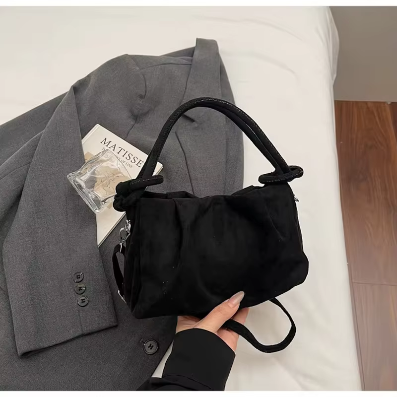 Nouveau sac bandoulière rétro en daim pour femme, sac à main tendance, décontracté, confortable et p
