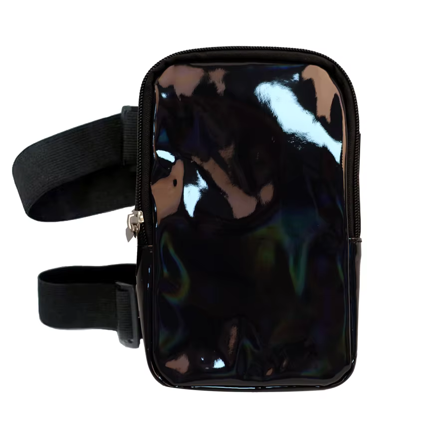 Sac de cuisse holographique pour femmes, sac de cuisse de carnaval, sangles réglables, pochette de t