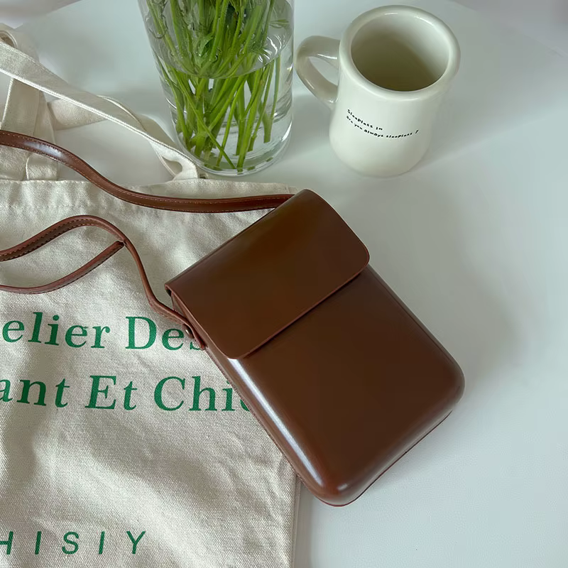 Sac à bandoulière Vintage en cuir pu pour femmes, petit sac à bandoulière décontracté pour téléphone