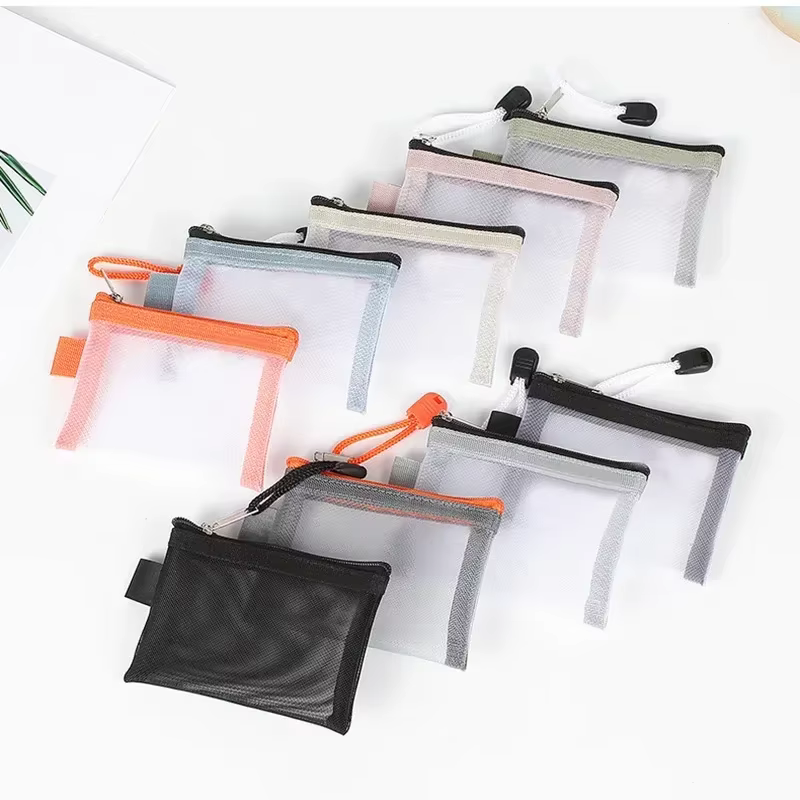 Mini porte-monnaie en Nylon transparent à fermeture éclair, joli portefeuille Portable pour carte de