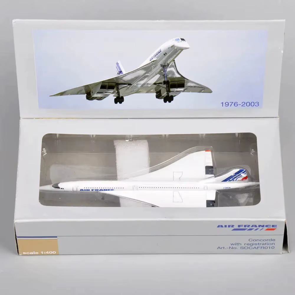 Avions à l'échelle 1:400, France 1976 – 2003, Mini avion blanc en métal moulé sous pression, modèle 