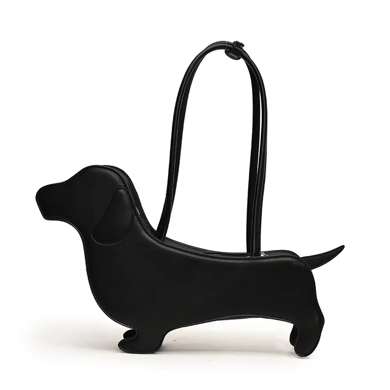 INS – sac à bandoulière teckel tridimensionnel en cuir PU, sac à main rétro Design coréen, sac sous 