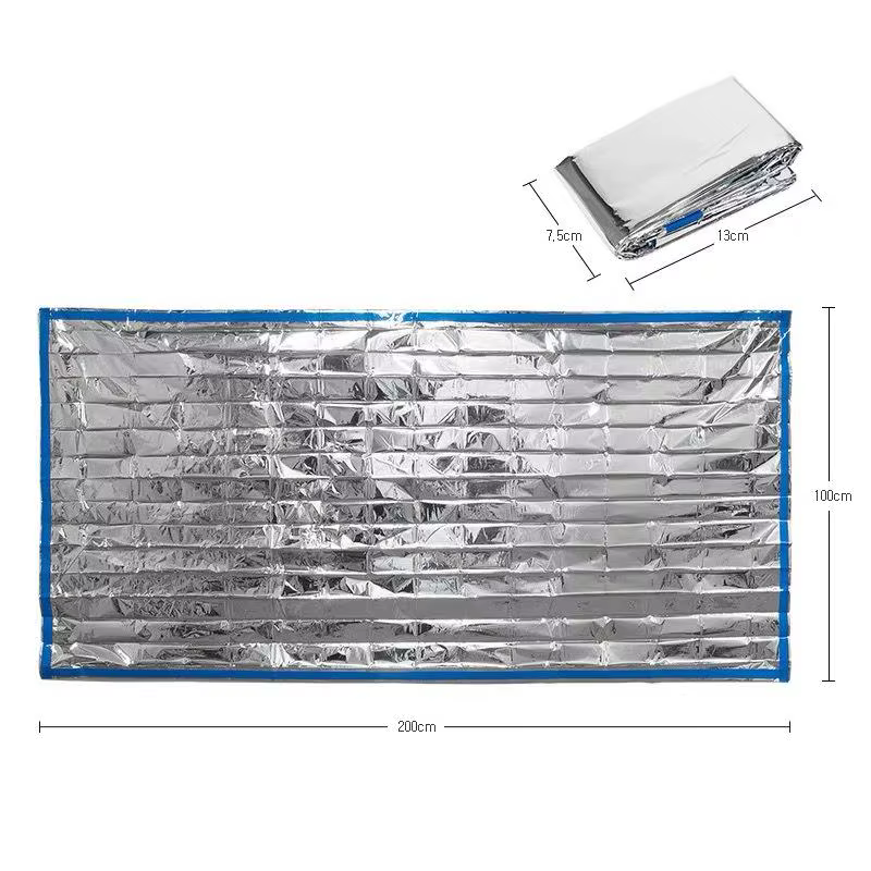 Sac de couchage de survie d'urgence Portable et étanche, couverture en Mylar, sac thermique EDC, équ