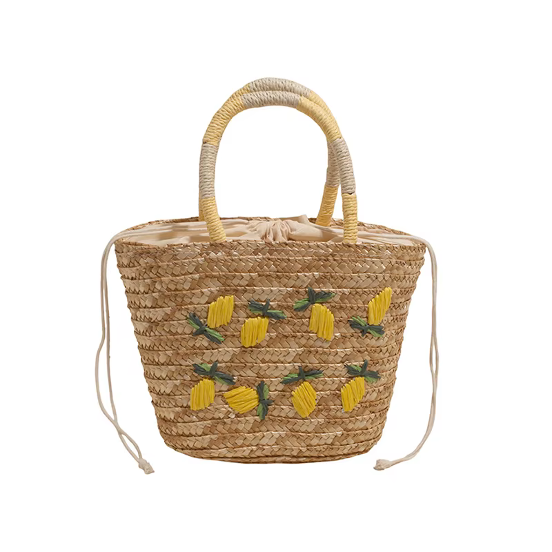 Sac à bandoulière de grande capacité pour femmes, sac à main tissé en paille d'été, fourre-tout de p