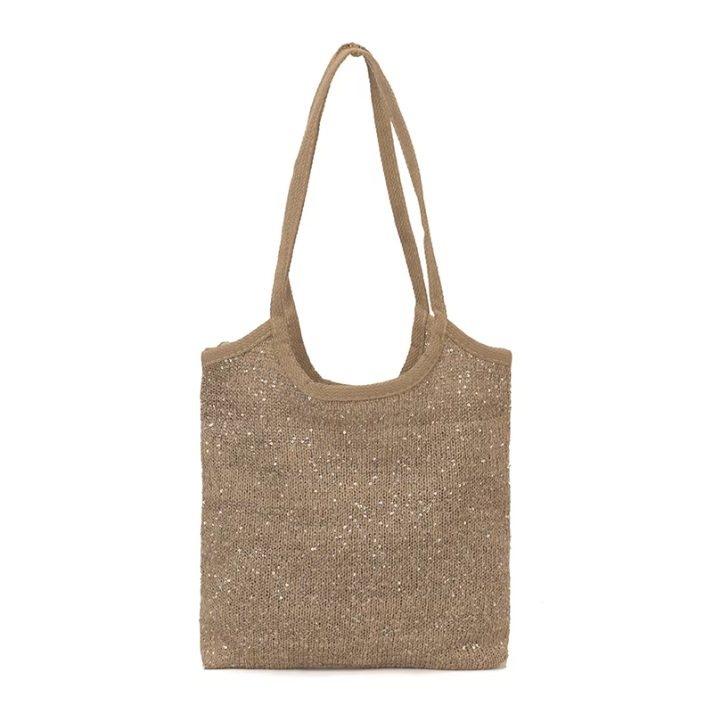 Sac à bandoulière en sequins et strass, sac à main tressé grande capacité pour femme, nouveau sac dé