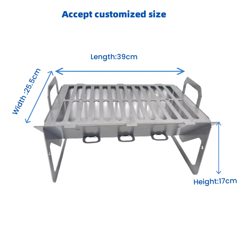 Modèle détachable pliant carré Barbecue gril pique-nique Mini Portable Camping petit gril à charbon 