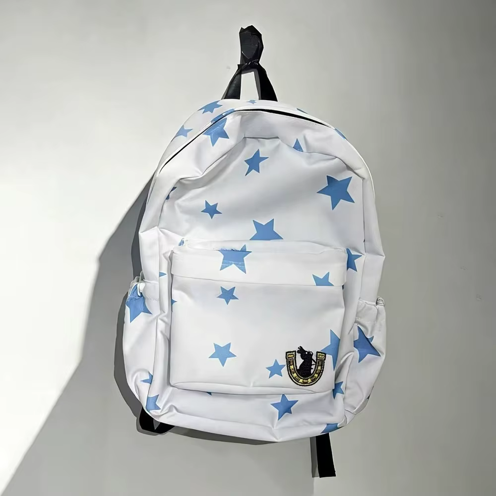 Sac à dos de cosplay Johnny Joestar de l'anime JOJO Steel Ball Run, sac à bandoulière en nylon blanc