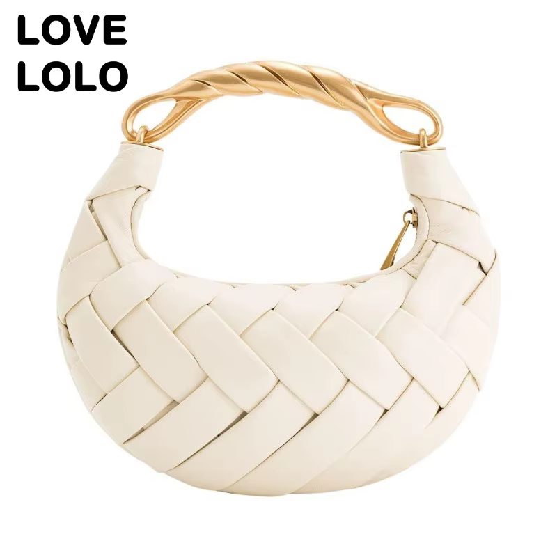 Sac à bandoulière tissé pour boulettes, sac à main de luxe tissé à la main, petit sac à main de styl