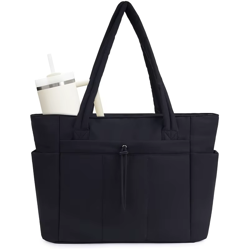 Sac fourre-tout léger et portable pour femmes, sac de voyage matelassé, sac à bandoulière décontract