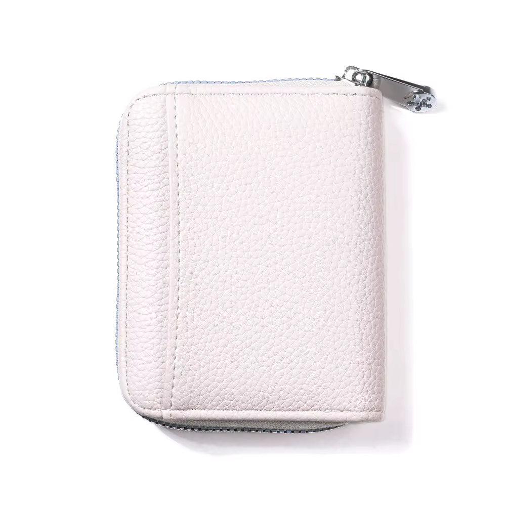 Portefeuille portable pour femme, couleur unie, porte-cartes à fermeture éclair, multi-fentes, sac à