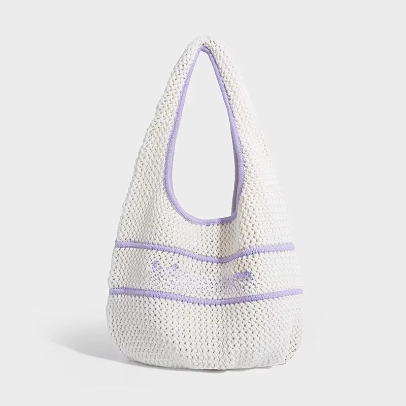 Nouveau sac tissé décontracté et polyvalent été 2026, sac à bandoulière tendance, sac fourre-tout, s