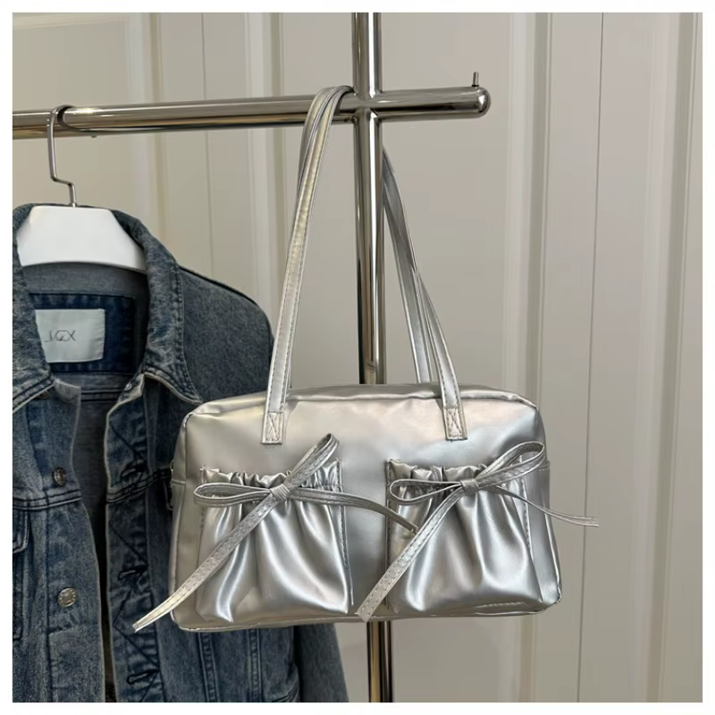 Sacs sous les bras pour femmes, Design avec nœud papillon mignon, sacs à main et bourses de mode cor