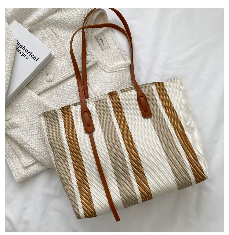 Sac fourre-tout en toile pour femme, sac à main en denim, sac messager décontracté, cuir vintage pol
