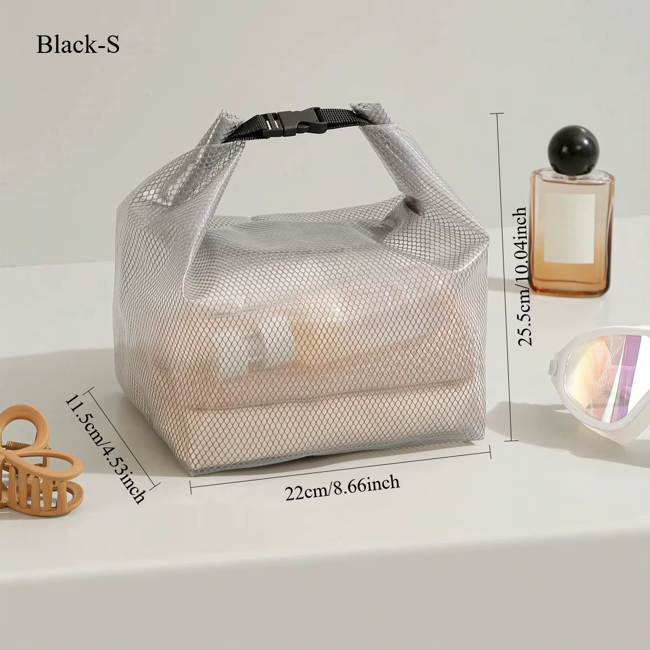 Trousse de Maquillage Imperméable, Organisateur de Beauté Portable, Essentiels de Voyage et de Gym,