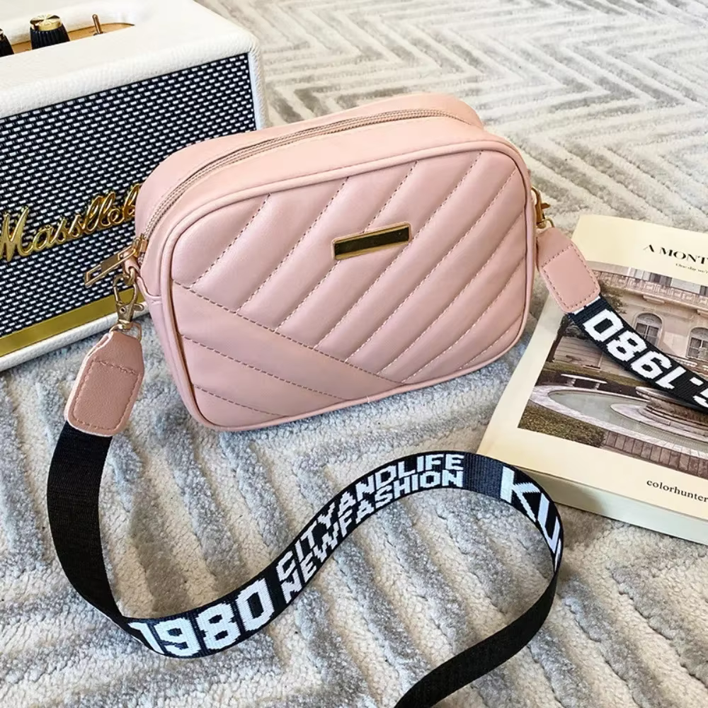 Sac à bandoulière de bonne qualité pour femmes, sac pour appareil photo à bande roulante en PU, sac
