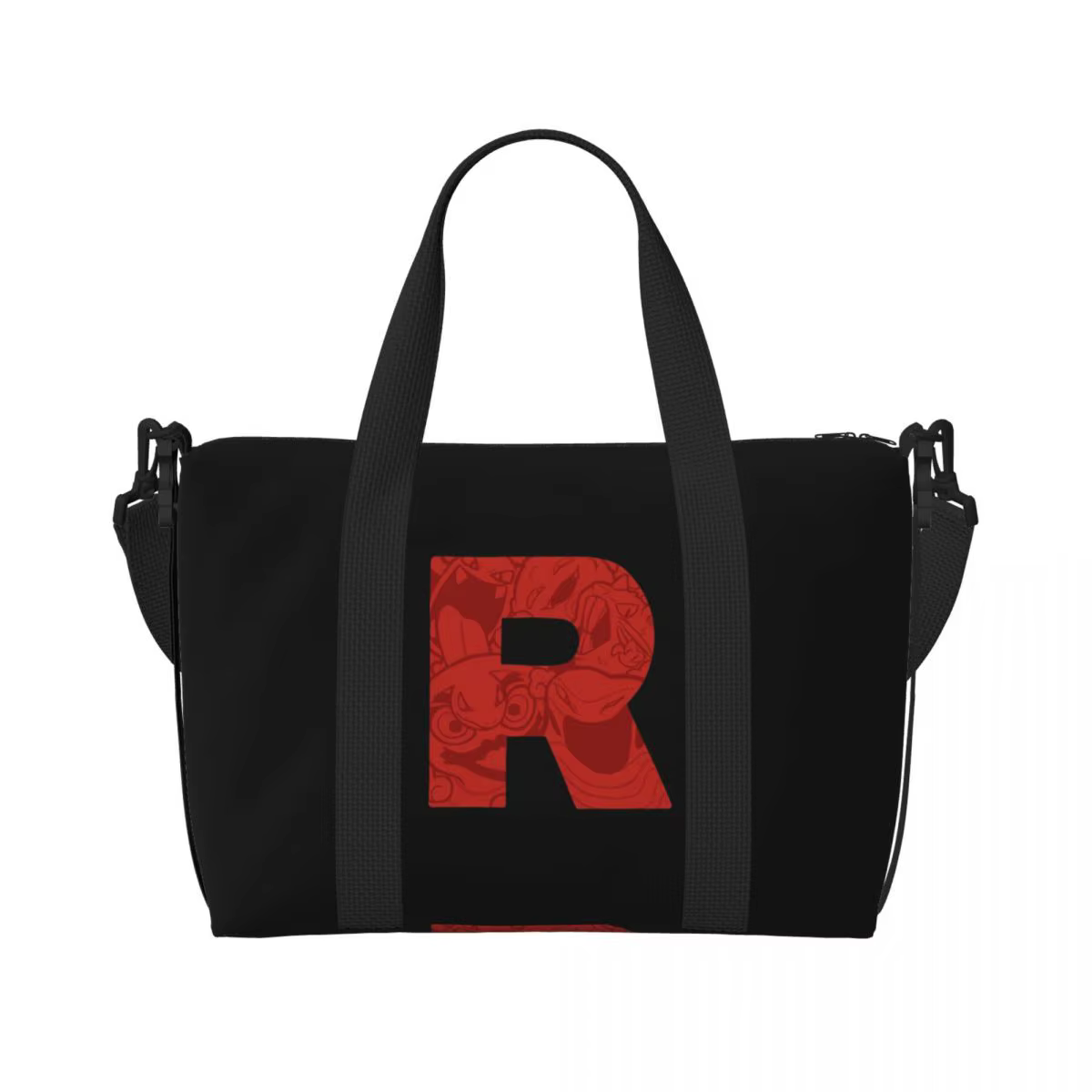Sac de voyage de plage avec Logo lettre R Team Rocket, fourre-tout de grande capacité pour salle de 