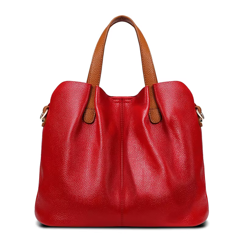 Sac à main tendance pour femme, sac fourre-tout en cuir de vachette première couche, sac bandoulière