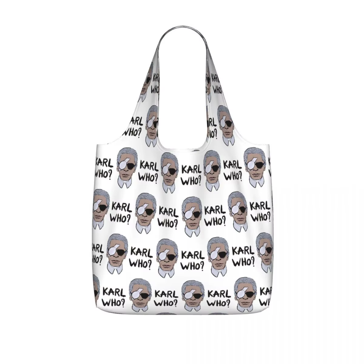 Sac fourre-tout Karl Who en toile grande capacité, sac à bandoulière, sac de courses pour femmes