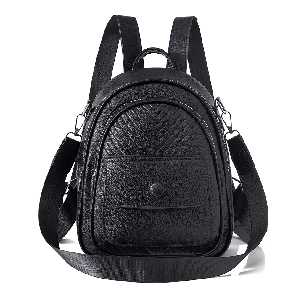 Mini sac à dos tendance en Pu pour femmes, sac à dos de voyage de banlieue multi-poches, Style décon