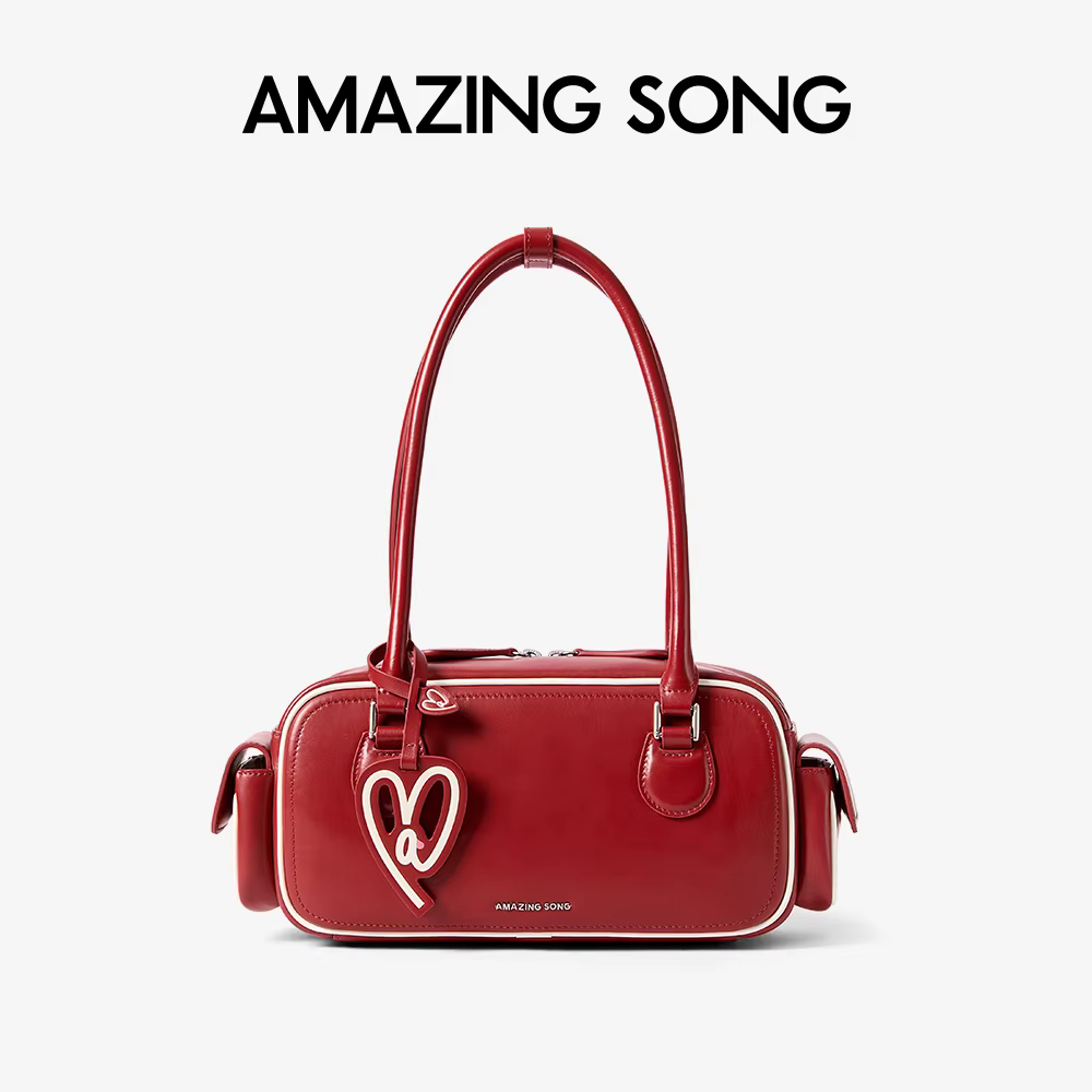 Sac à bandoulière linéaire style bowling classique rétro chic BGT Amazing Song Toast Bag